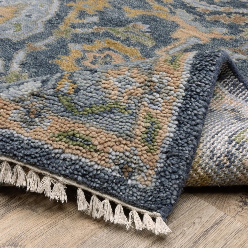 Oriental Weavers Majorca MAJ03 Blue Rectangle Indoor Runner Oriental Pattern-