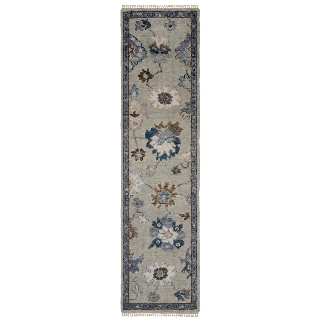 Oriental Weavers Majorca MAJ06 Light Blue Rectangle Indoor Runner Oriental Pattern-