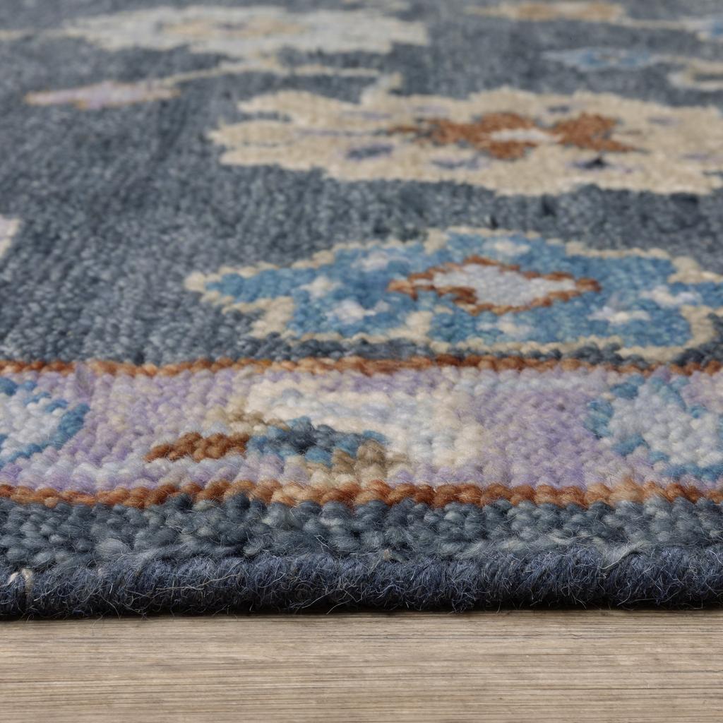 Oriental Weavers Majorca MAJ07 Blue Rectangle Indoor Area Rug Oriental Pattern-