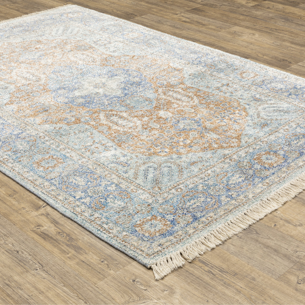 Oriental Weavers Malabar 45301 Multicolor Rectangle Indoor Area Rug - Stain Resistant Hand Loomed Rug with Medallion Design-