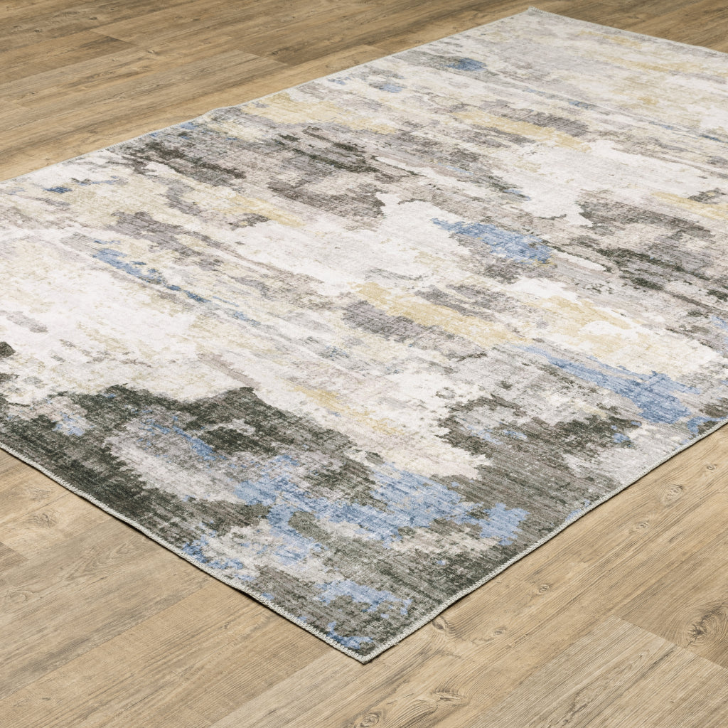 Oriental Weavers Malibu MAL01 Multicolor Rectangle Indoor Area Rug - Stain Resistant Low Pile Abstract Rug-