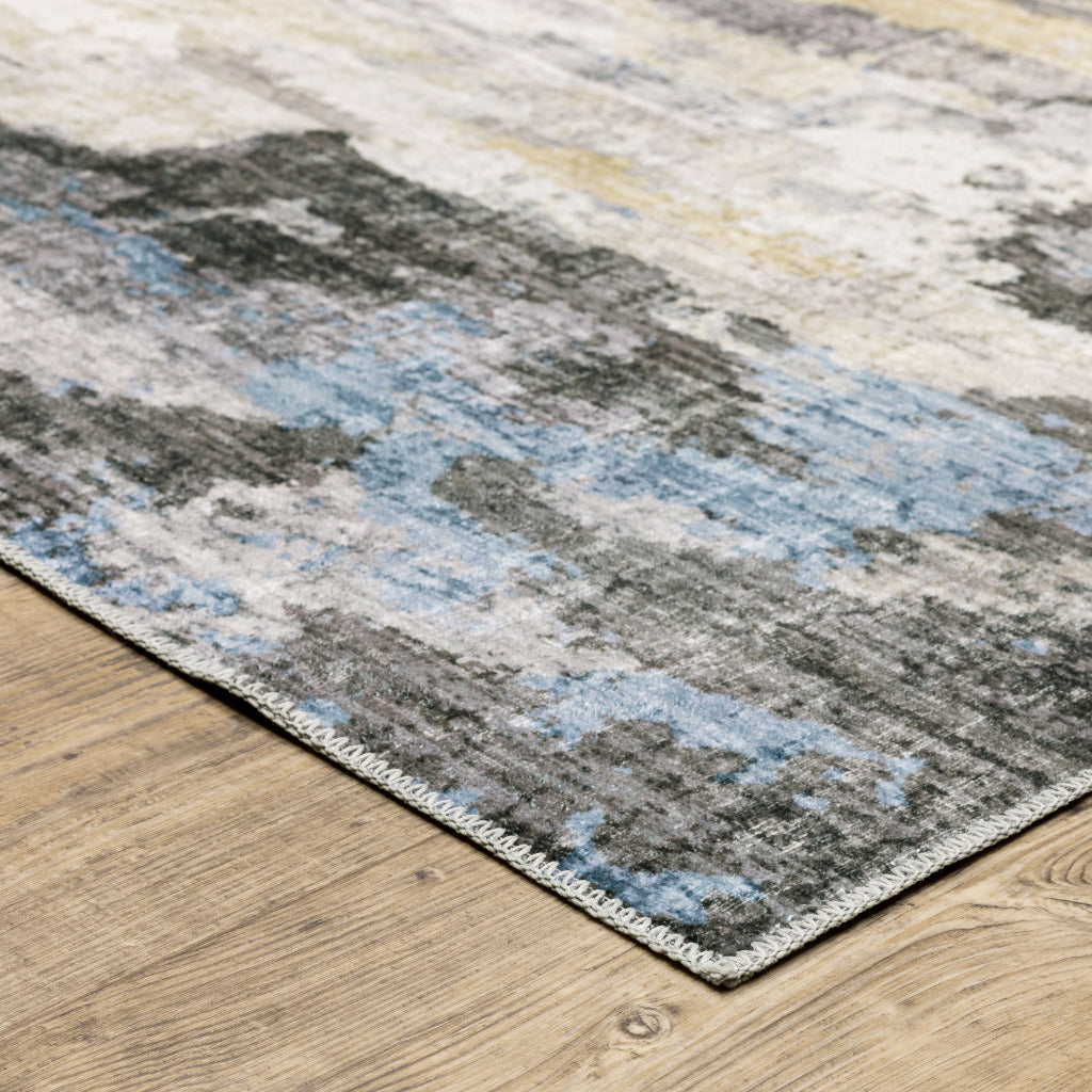 Oriental Weavers Malibu MAL01 Multicolor Rectangle Indoor Area Rug - Stain Resistant Low Pile Abstract Rug-