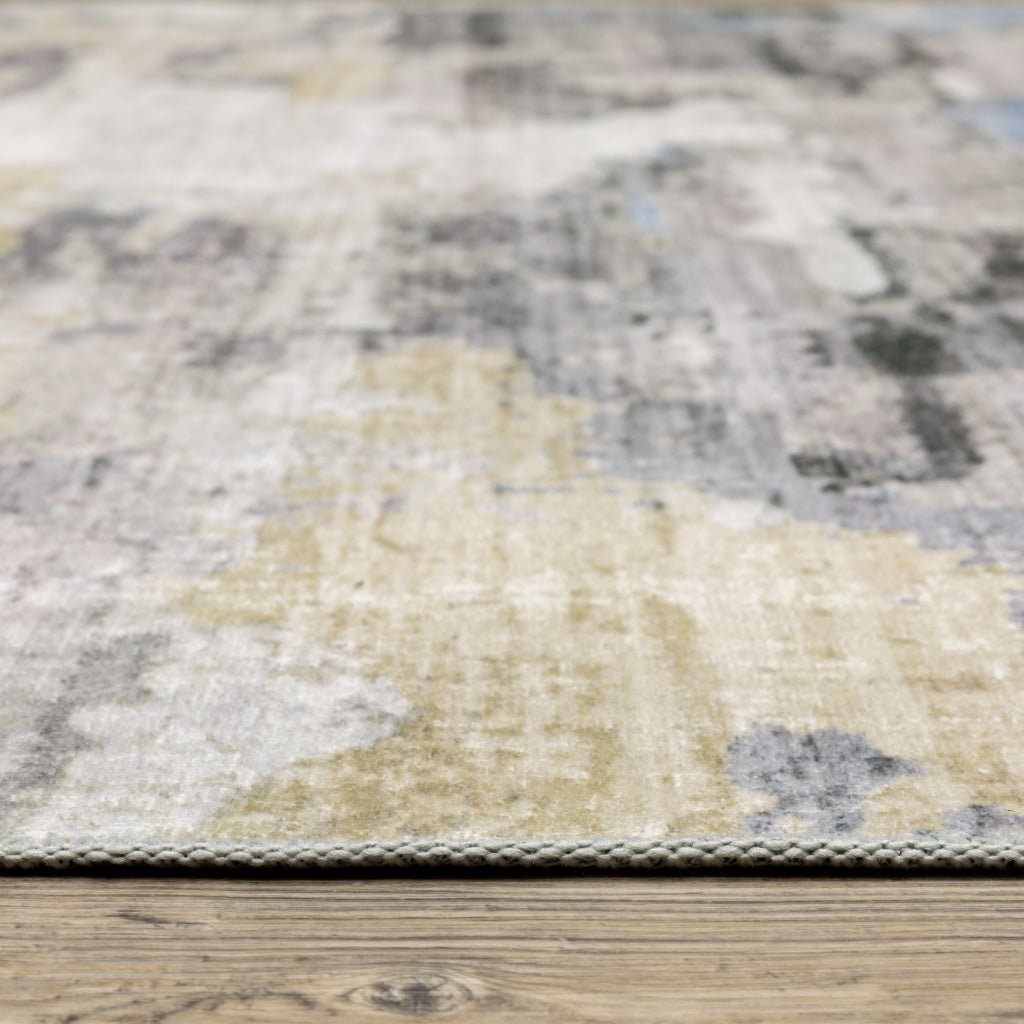 Oriental Weavers Malibu MAL01 Multicolor Rectangle Indoor Runner - Stain Resistant Low Pile Abstract Rug-