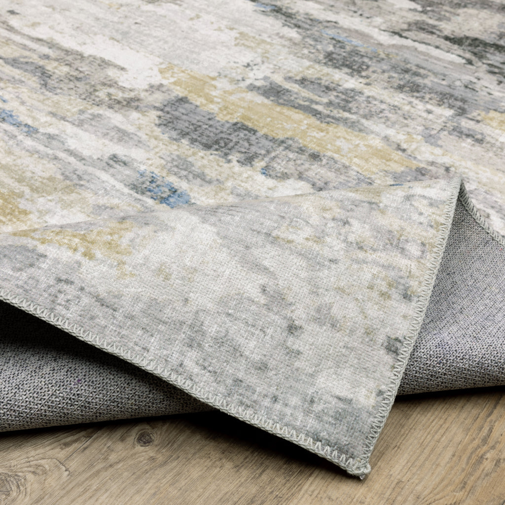 Oriental Weavers Malibu MAL01 Multicolor Rectangle Indoor Runner - Stain Resistant Low Pile Abstract Rug-