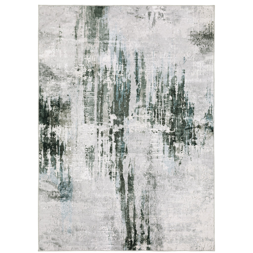 Oriental Weavers Malibu MAL03 Multicolor Rectangle Indoor Area Rug - Stain Resistant Low Pile Abstract Rug-