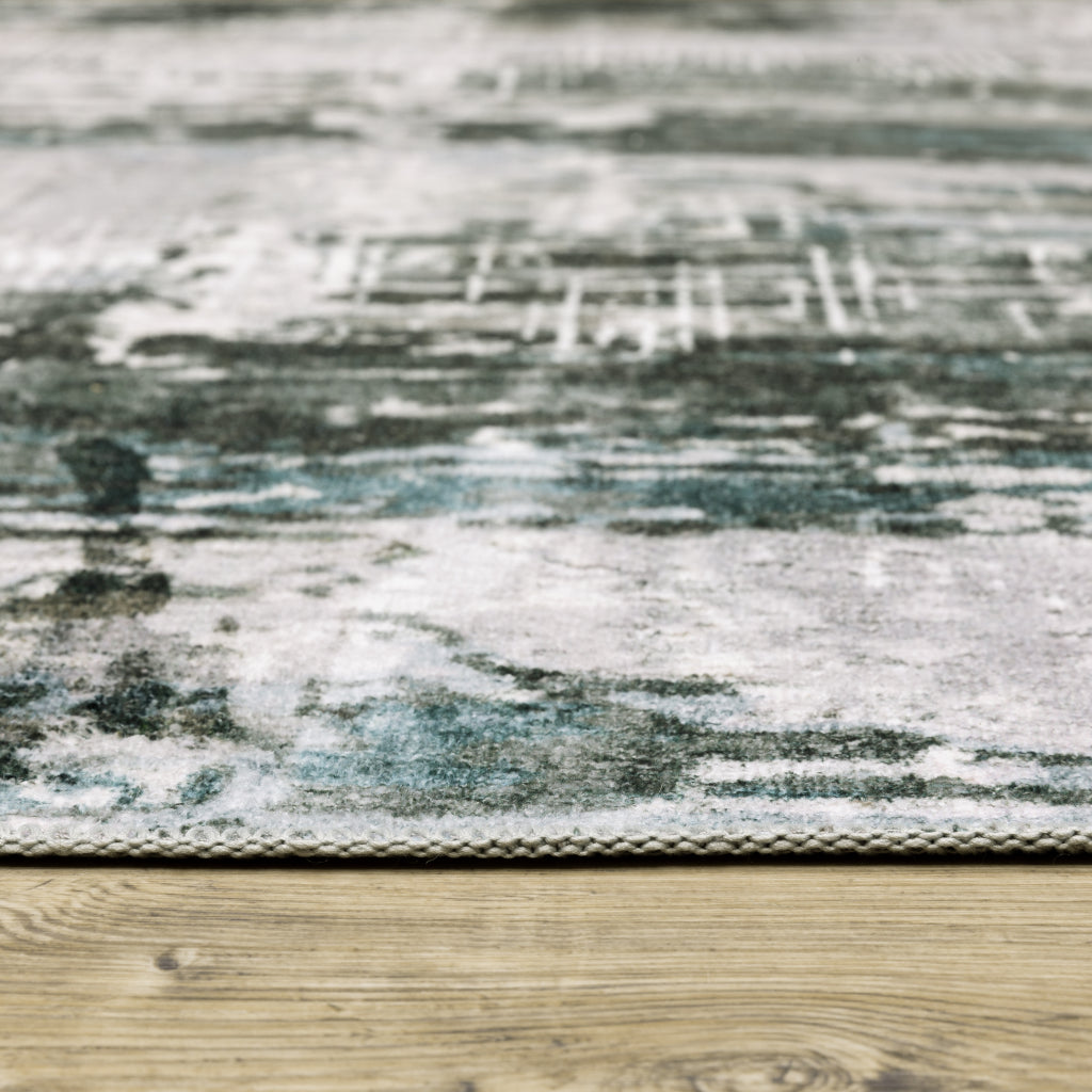 Oriental Weavers Malibu MAL03 Multicolor Rectangle Indoor Runner - Stain Resistant Low Pile Abstract Rug-