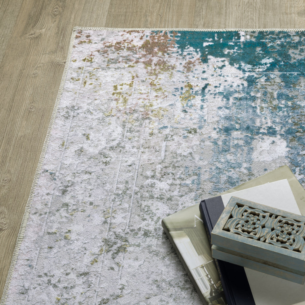 Oriental Weavers Malibu MAL06 Multicolor Rectangle Indoor Area Rug - Stain Resistant Low Pile Abstract Rug-