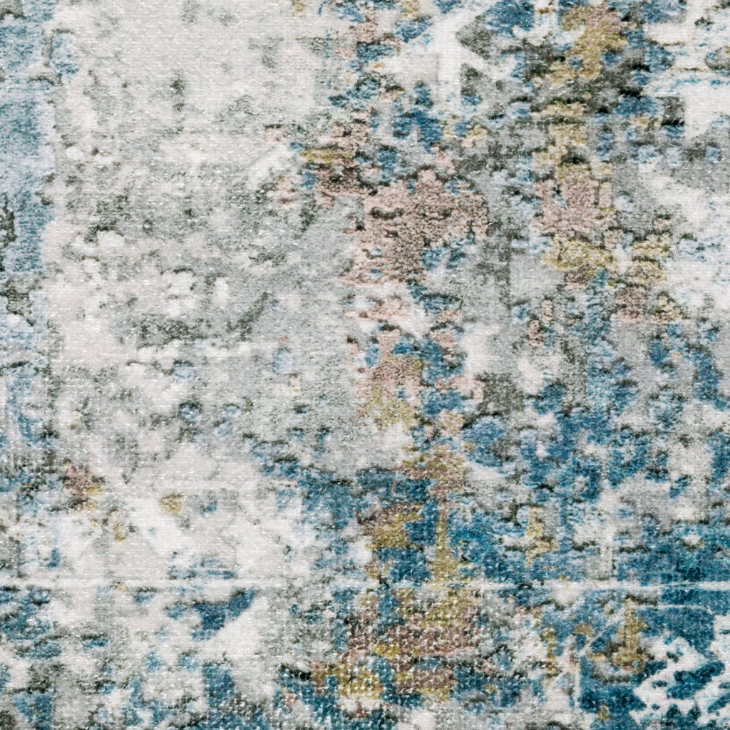 Oriental Weavers Malibu MAL06 Multicolor Rectangle Indoor Area Rug - Stain Resistant Low Pile Abstract Rug-