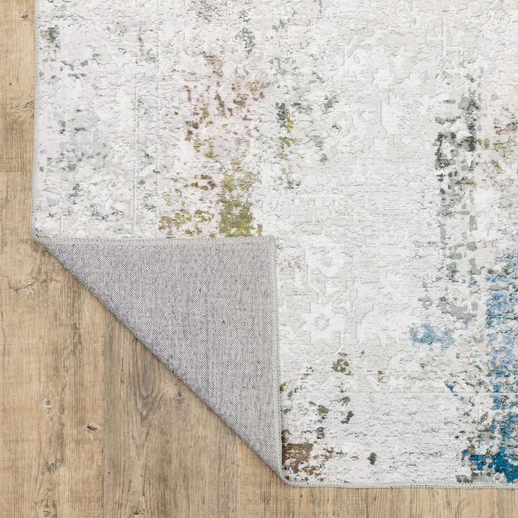 Oriental Weavers Malibu MAL06 Multicolor Rectangle Indoor Runner - Stain Resistant Low Pile Abstract Rug-