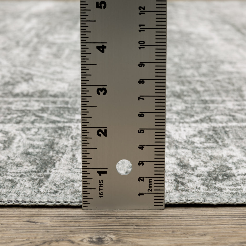 Oriental Weavers Malibu MAL08 Gray Rectangle Indoor Area Rug - Stain Resistant Low Pile Vintage Style Rug-