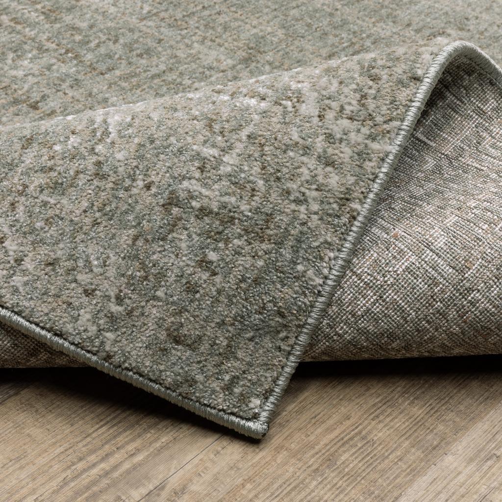 Oriental Weavers Mallory MAL01 Grey Rectangle Indoor Runner Distressed Pattern-