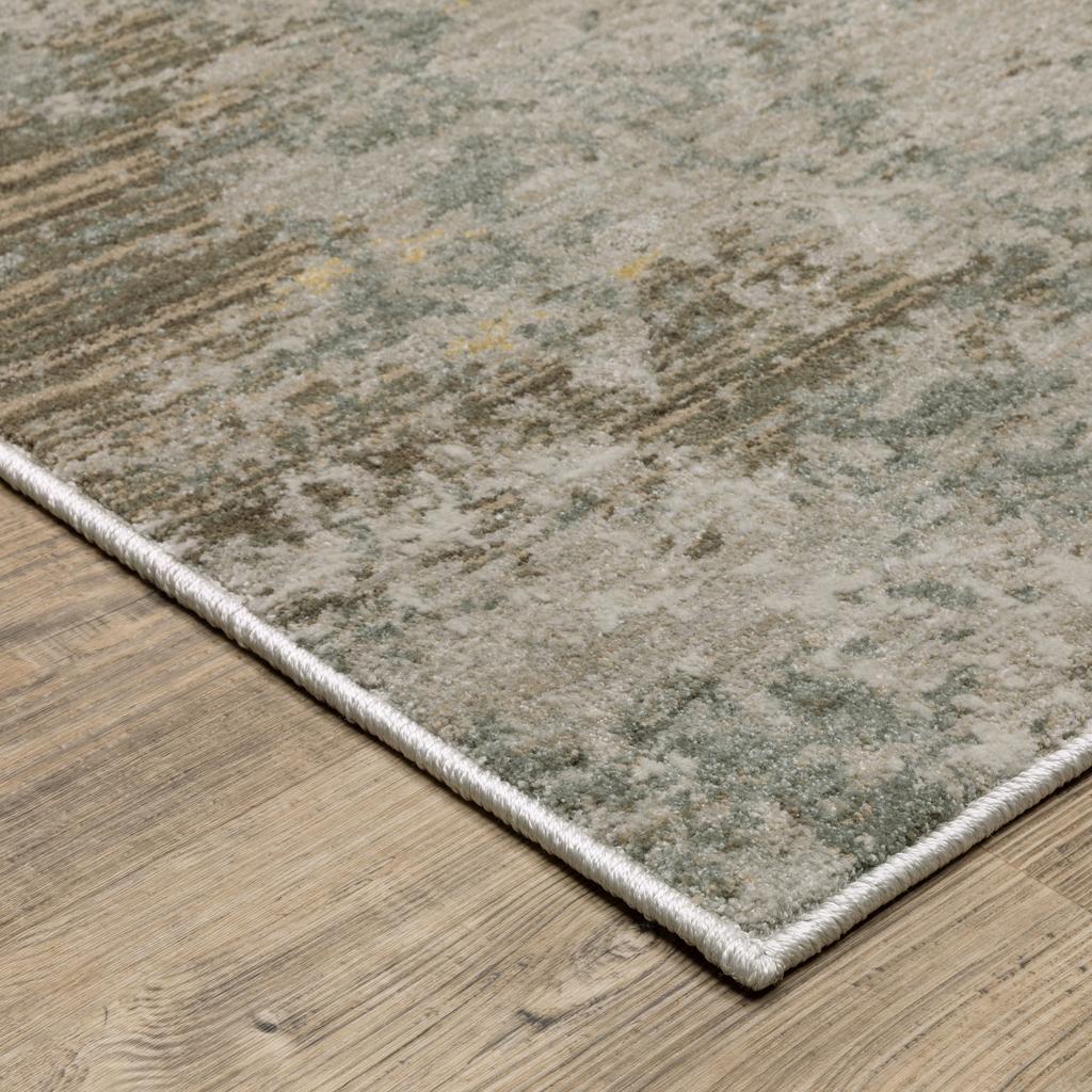 Oriental Weavers Mallory MAL02 Grey Rectangle Indoor Runner Distressed Pattern-