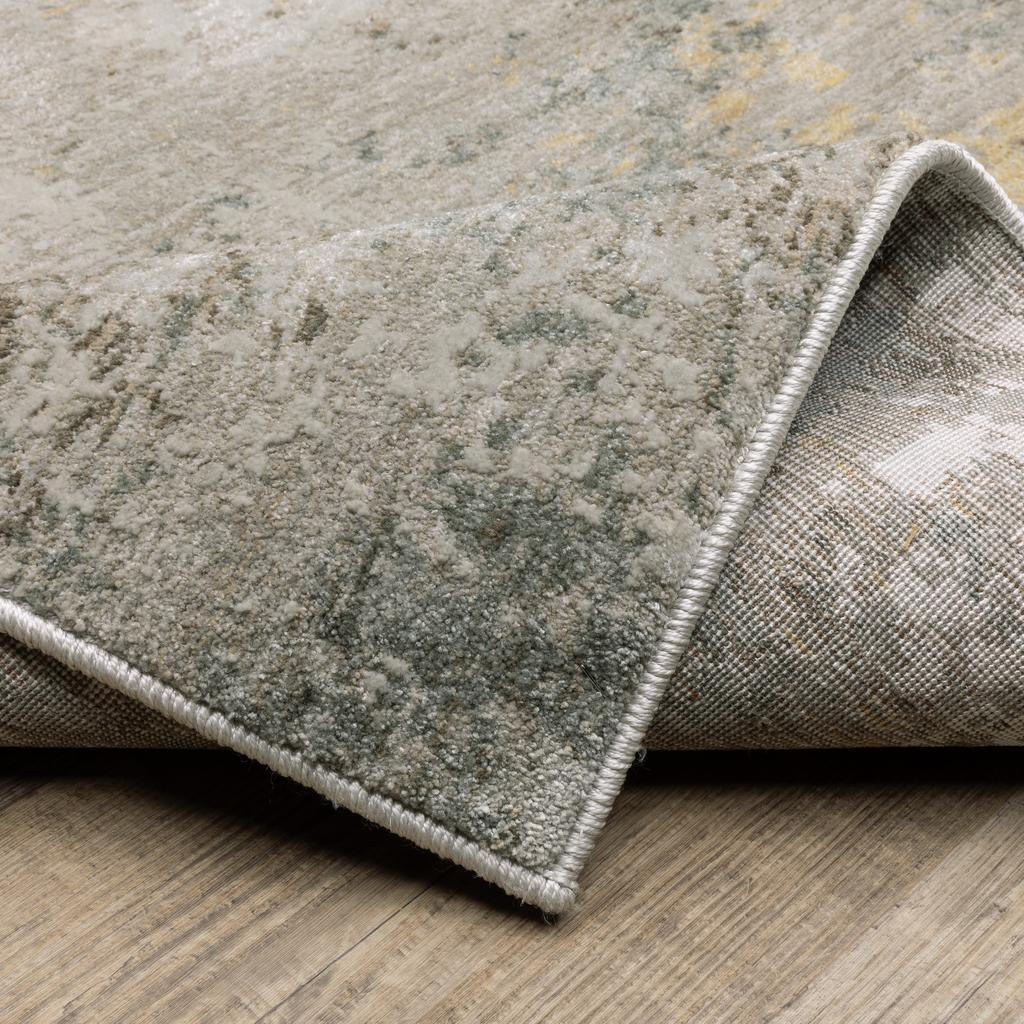 Oriental Weavers Mallory MAL02 Grey Rectangle Indoor Runner Distressed Pattern-