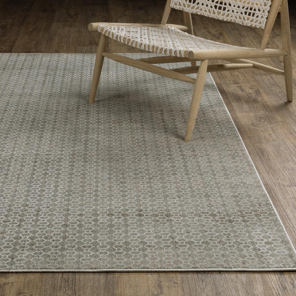 Oriental Weavers Mallory MAL04 Grey Rectangle Indoor Runner Geometric Pattern-
