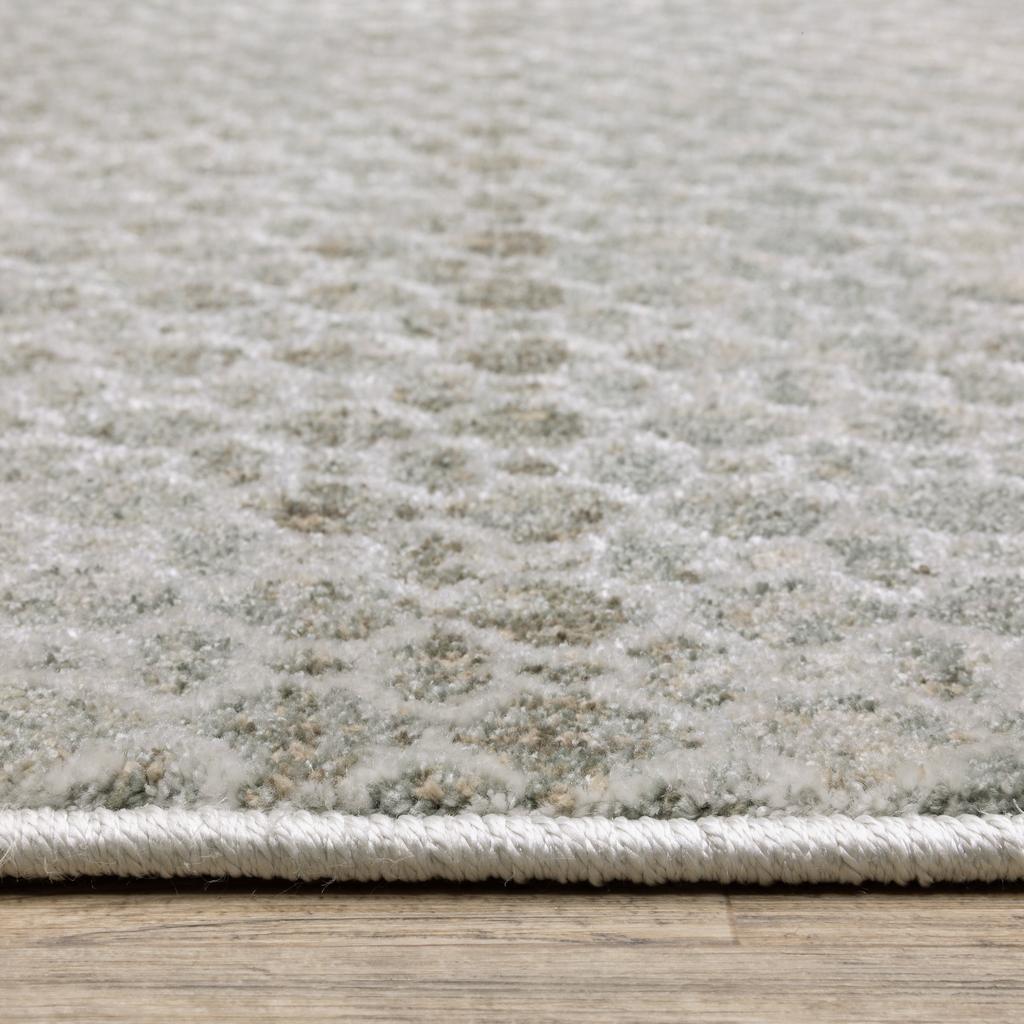 Oriental Weavers Mallory MAL04 Grey Rectangle Indoor Runner Geometric Pattern-