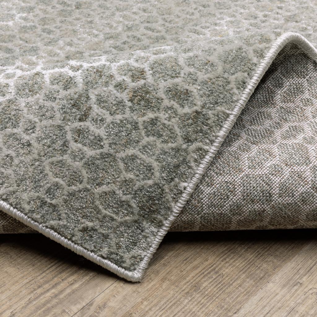 Oriental Weavers Mallory MAL04 Grey Rectangle Indoor Runner Geometric Pattern-