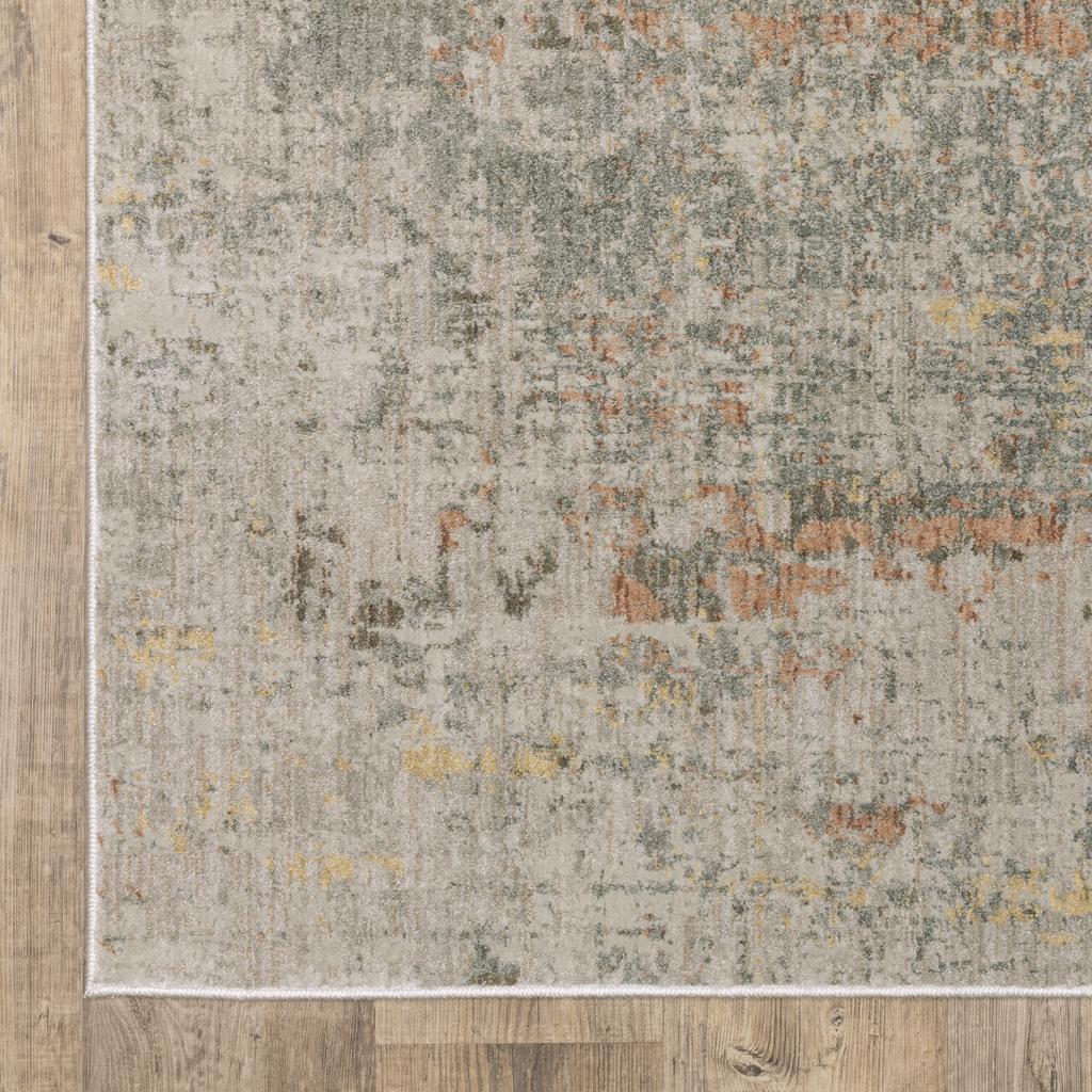 Oriental Weavers Mallory MAL05 Grey Rectangle Indoor Runner Distressed Pattern-