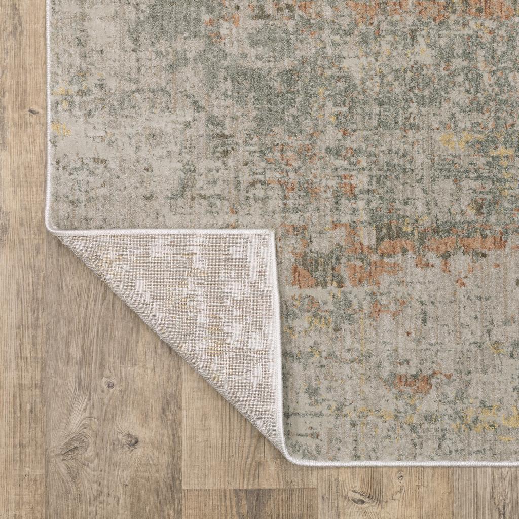 Oriental Weavers Mallory MAL05 Grey Rectangle Indoor Runner Distressed Pattern-