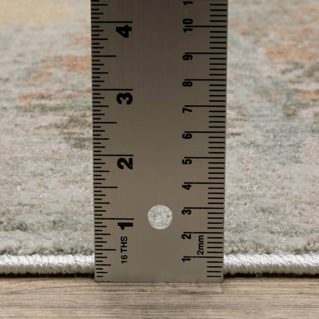 Oriental Weavers Mallory MAL05 Grey Rectangle Indoor Runner Distressed Pattern-