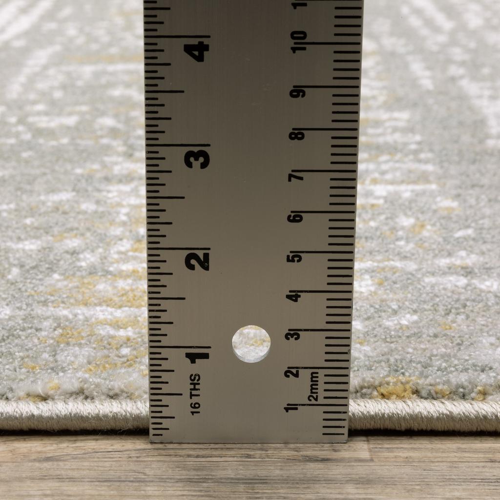 Oriental Weavers Mallory MAL06 Gold Rectangle Indoor Runner Stripe Pattern-