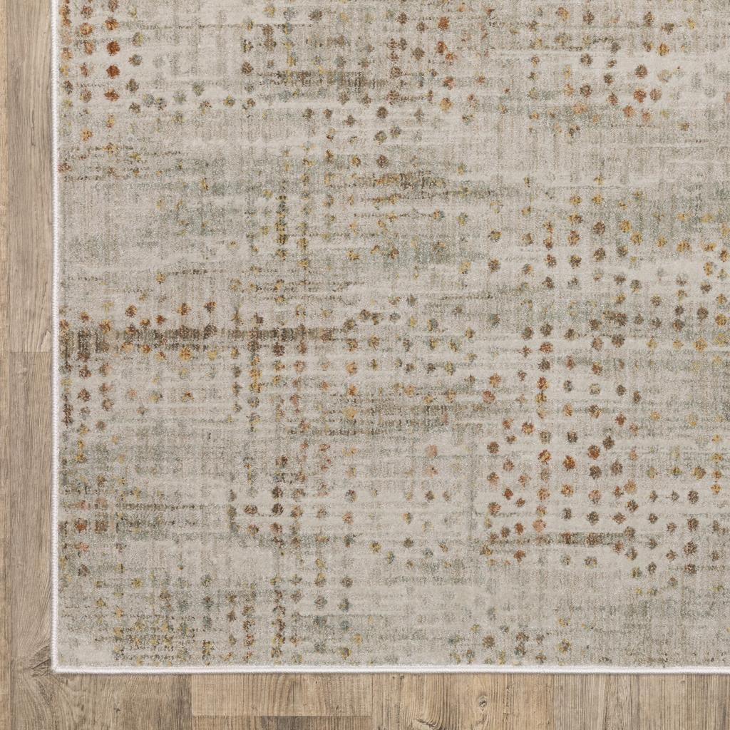 Oriental Weavers Mallory MAL10 Grey Rectangle Indoor Runner Distressed Pattern-