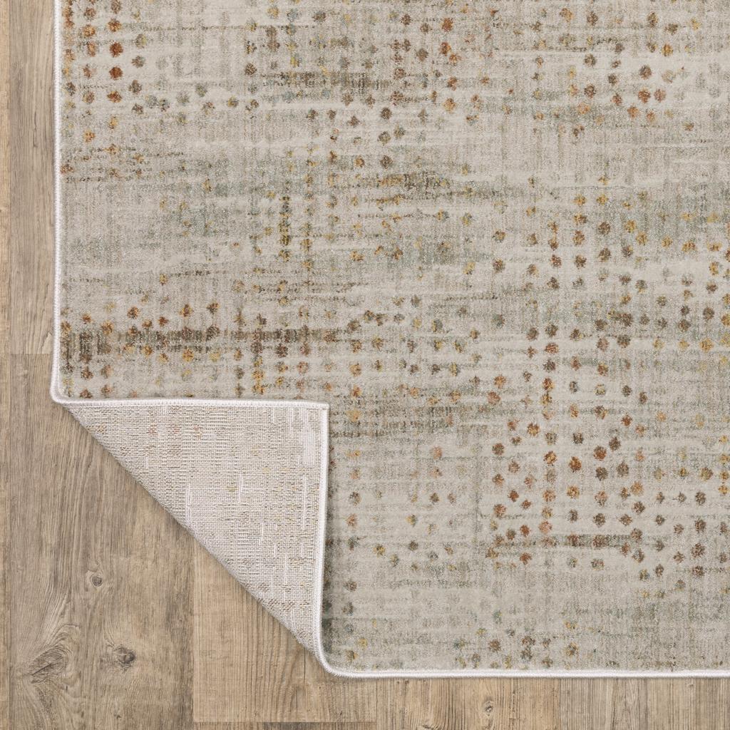 Oriental Weavers Mallory MAL10 Grey Rectangle Indoor Runner Distressed Pattern-