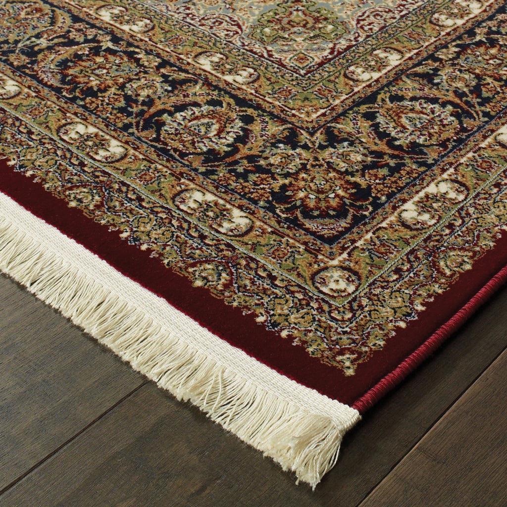 Oriental Weavers Masterpiece 090R2 Multicolor Rectangle Indoor Runner - Exquisite Stain Resistant Traditional Rug with Medallion Design-