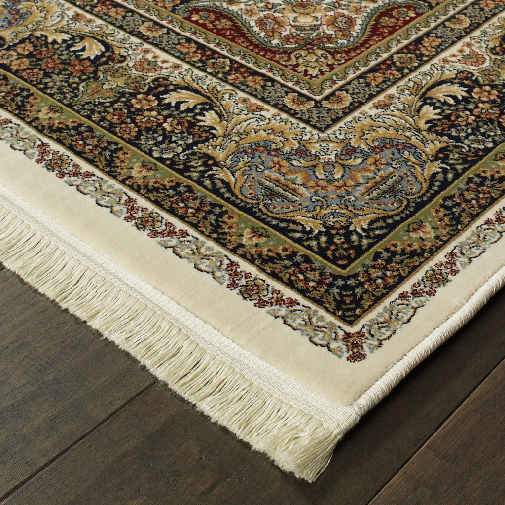 Oriental Weavers Masterpiece 111W2 Multicolor Rectangle Indoor Runner - Exquisite Stain Resistant Traditional Rug with Medallion Design-