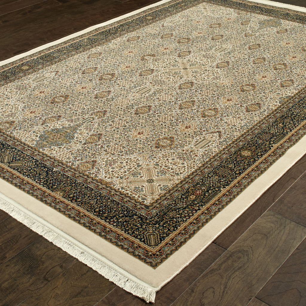 Oriental Weavers Masterpiece 1335I Multicolor Rectangle Indoor Area Rug - Exquisite Stain Resistant Traditional Rug with Medallion Design-