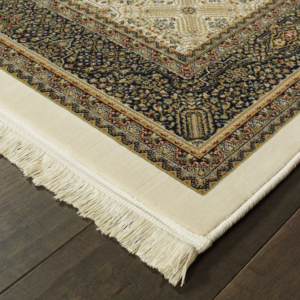 Oriental Weavers Masterpiece 1335I Multicolor Rectangle Indoor Area Rug - Exquisite Stain Resistant Traditional Rug with Medallion Design-