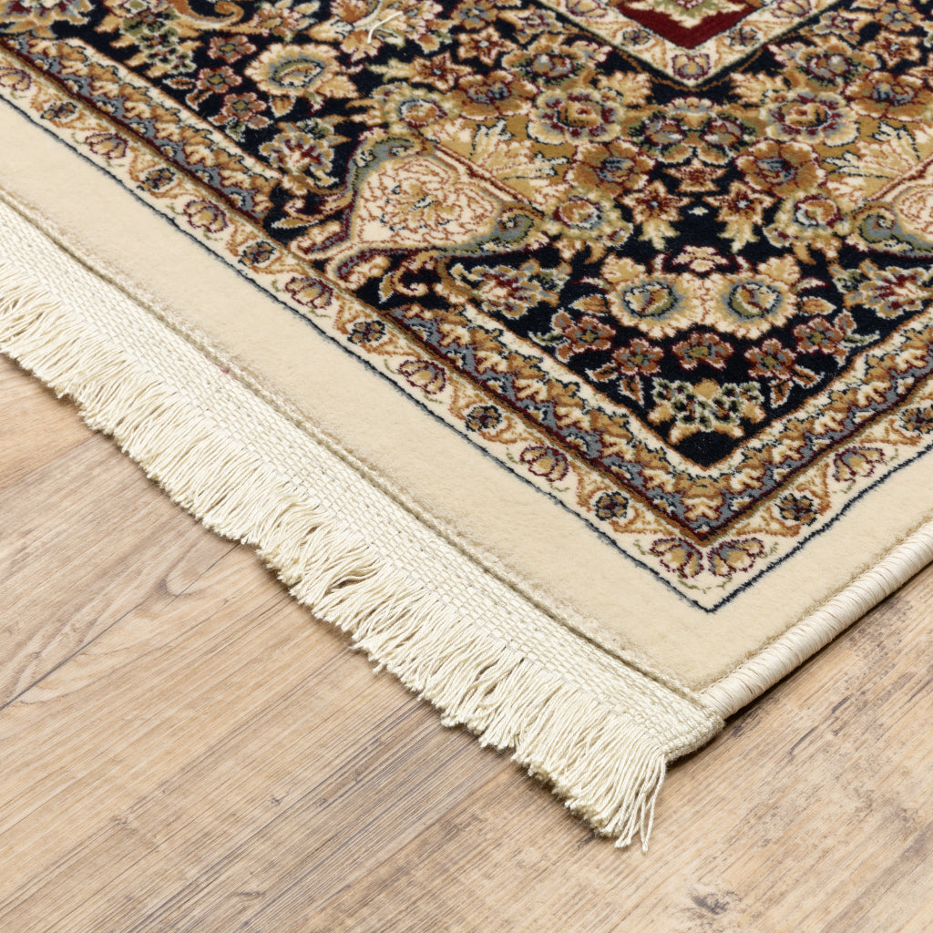 Oriental Weavers Masterpiece 1802W Multicolor Rectangle Indoor Area Rug - Exquisite Stain Resistant Traditional Rug with Medallion Design-