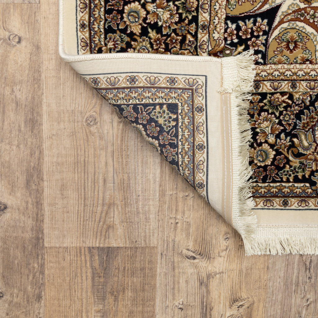Oriental Weavers Masterpiece 1802W Multicolor Rectangle Indoor Area Rug - Exquisite Stain Resistant Traditional Rug with Medallion Design-