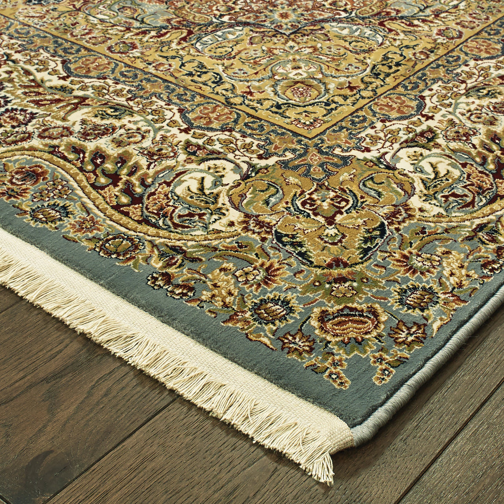 Oriental Weavers Masterpiece 502L2 Multicolor Rectangle Indoor Runner - Exquisite Stain Resistant Traditional Rug with Medallion Design-