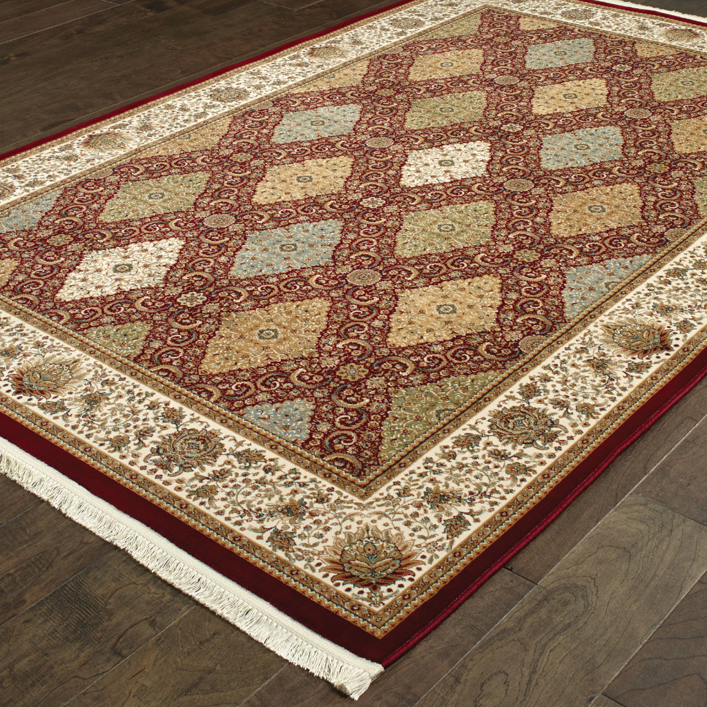 Oriental Weavers Masterpiece 530M2 Multicolor Rectangle Indoor Area Rug - Exquisite Stain Resistant Traditional Rug with Geometric Design-