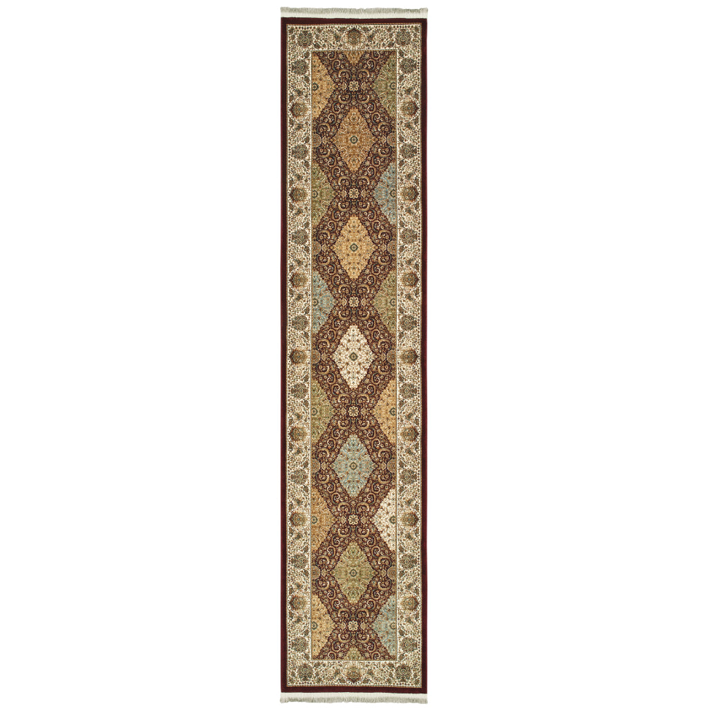 Oriental Weavers Masterpiece 530M2 Multicolor Rectangle Indoor Runner - Exquisite Stain Resistant Traditional Rug with Geometric Design-