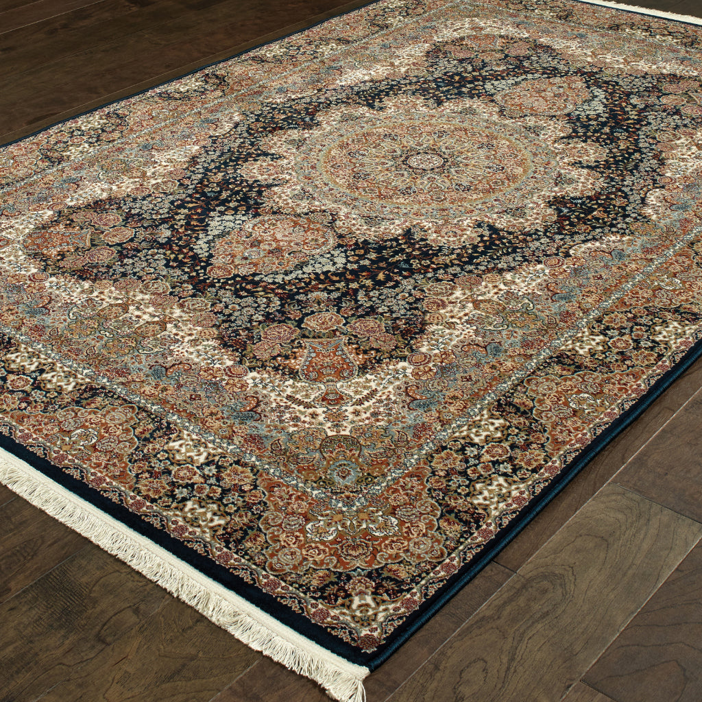 Oriental Weavers Masterpiece 5501K Multicolor Rectangle Indoor Area Rug - Exquisite Stain Resistant Traditional Rug with Medallion Design-