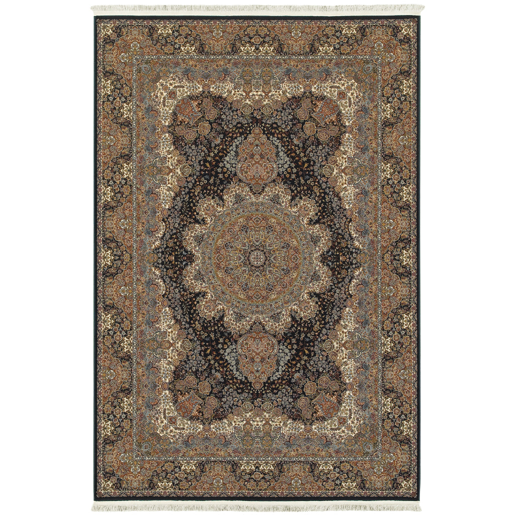 Oriental Weavers Masterpiece 5501K Multicolor Rectangle Indoor Area Rug - Exquisite Stain Resistant Traditional Rug with Medallion Design-