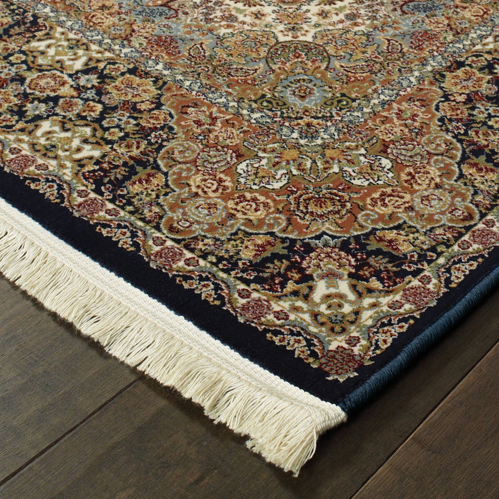 Oriental Weavers Masterpiece 5501K Multicolor Rectangle Indoor Runner - Exquisite Stain Resistant Traditional Rug with Medallion Design-