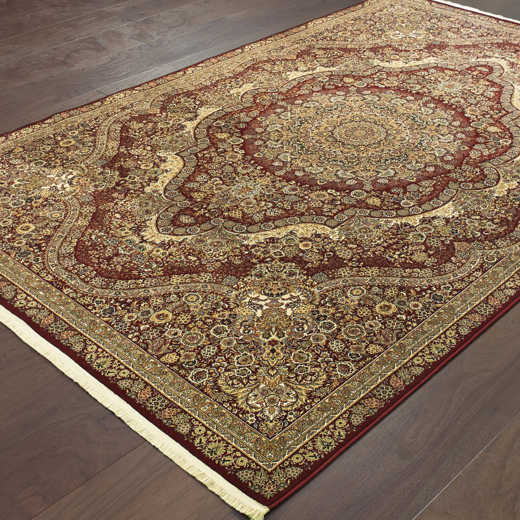 Oriental Weavers Masterpiece 8022J Multicolor Rectangle Indoor Runner - Exquisite Stain Resistant Traditional Rug with Medallion Design-