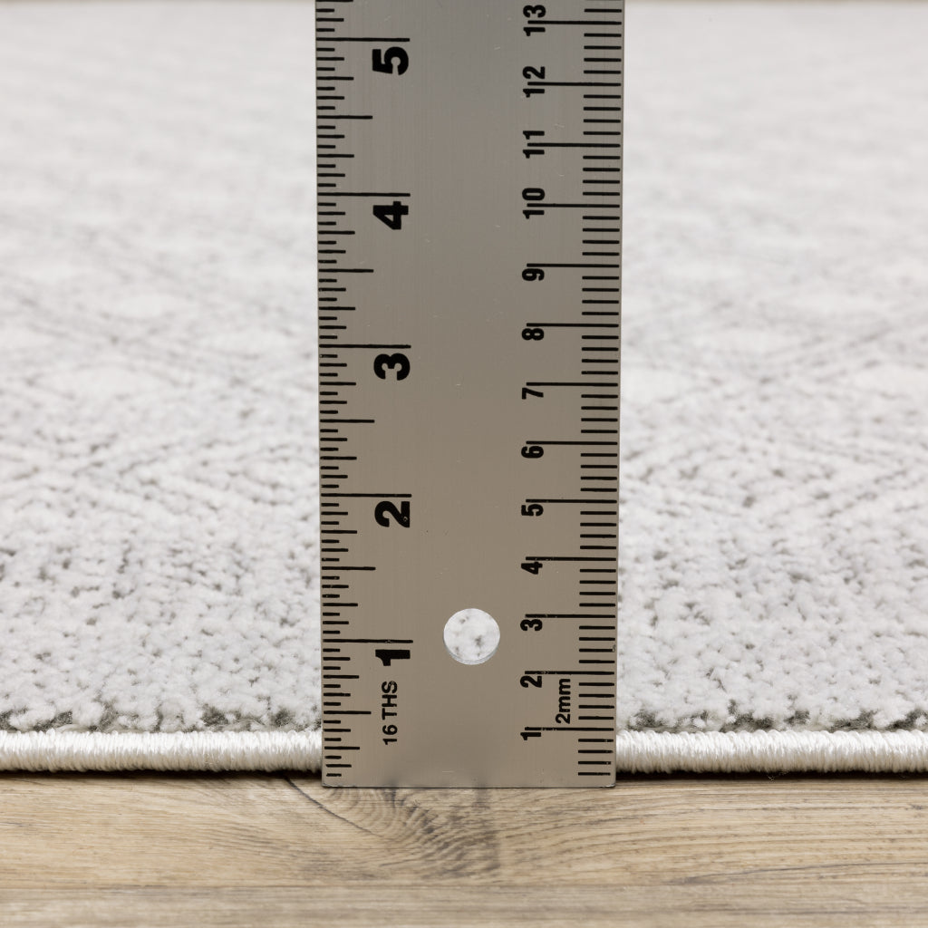 Oriental Weavers Montecito 094W8 Gray Rectangle Indoor Runner - Trendy Stain Resistant Low Pile Rug with Diamond Design-