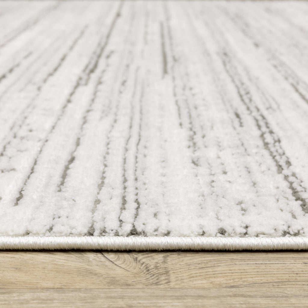 Oriental Weavers Montecito 4154W Gray Rectangle Indoor Area Rug - Trendy Stain Resistant Low Pile Rug with Distressed Striped Design-