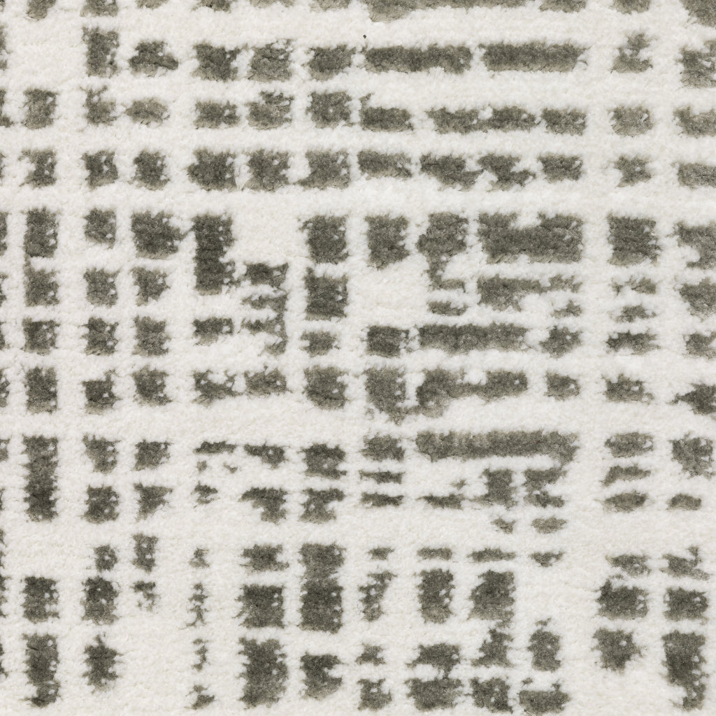 Oriental Weavers Montecito 5150W Gray Rectangle Indoor Area Rug - Trendy Stain Resistant Low Pile Rug with Distressed Gridwork Design-