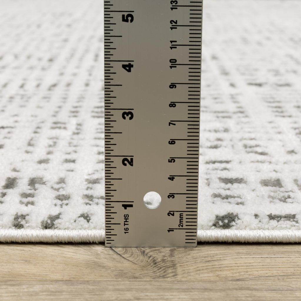 Oriental Weavers Montecito 5150W Gray Rectangle Indoor Runner - Trendy Stain Resistant Low Pile Rug with Distressed Gridwork Design-