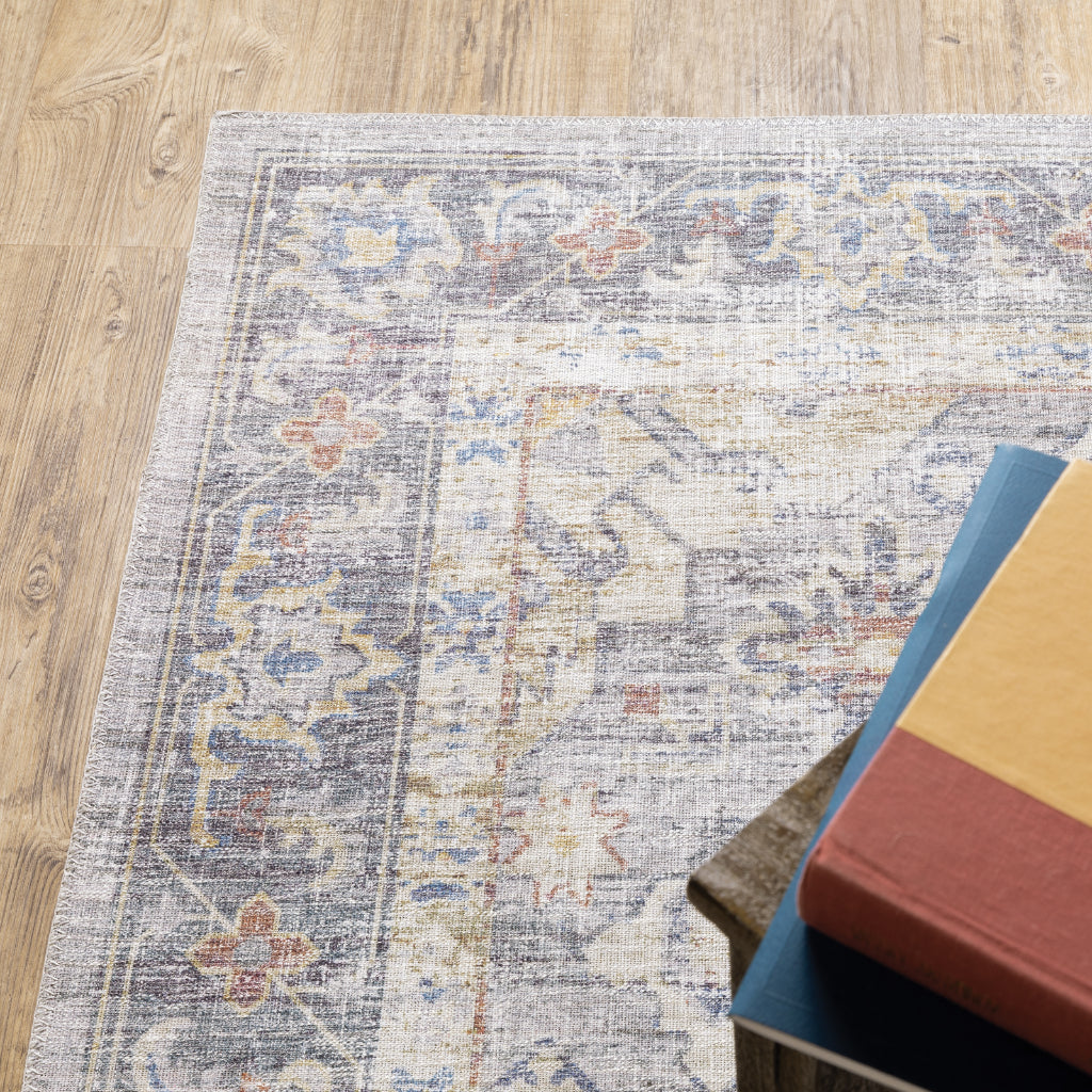 Oriental Weavers Myers Park MYP02 Multicolor Rectangle Indoor Area Rug - Easy Care Stain Resistant Low Pile Rug with Oriental Design-