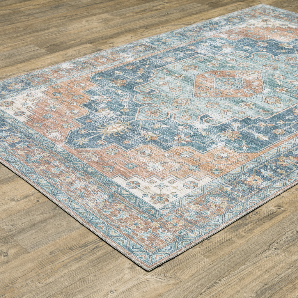 Oriental Weavers Myers Park MYP03 Multicolor Rectangle Indoor Area Rug - Easy Care Stain Resistant Low Pile Rug with Oriental Design-