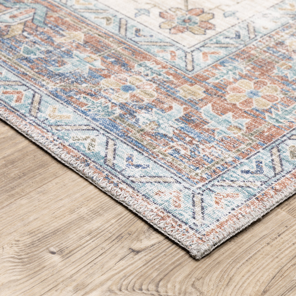 Oriental Weavers Myers Park MYP03 Multicolor Rectangle Indoor Area Rug - Easy Care Stain Resistant Low Pile Rug with Oriental Design-