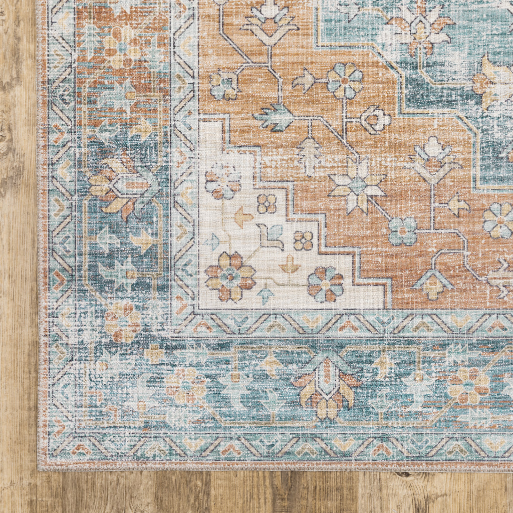 Oriental Weavers Myers Park MYP03 Multicolor Rectangle Indoor Area Rug - Easy Care Stain Resistant Low Pile Rug with Oriental Design-