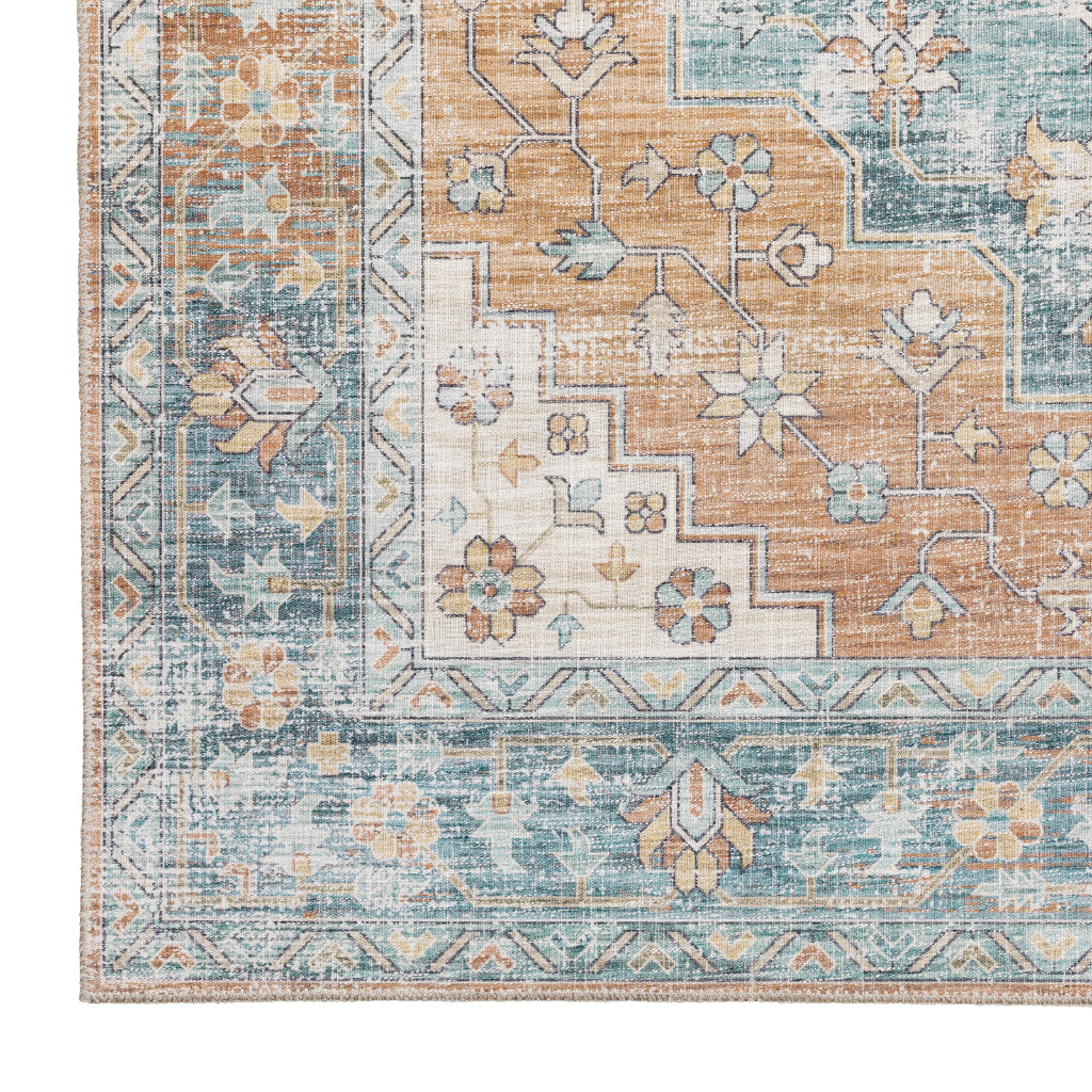Oriental Weavers Myers Park MYP03 Multicolor Rectangle Indoor Area Rug - Easy Care Stain Resistant Low Pile Rug with Oriental Design-