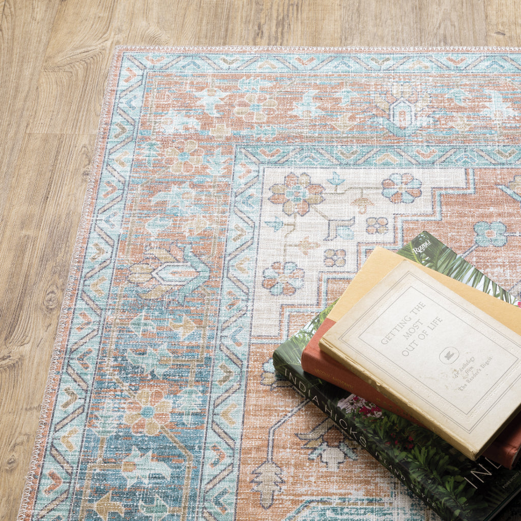 Oriental Weavers Myers Park MYP03 Multicolor Rectangle Indoor Area Rug - Easy Care Stain Resistant Low Pile Rug with Oriental Design-