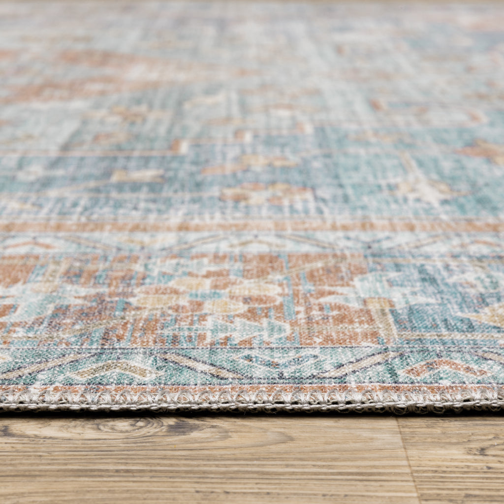 Oriental Weavers Myers Park MYP03 Multicolor Rectangle Indoor Area Rug - Easy Care Stain Resistant Low Pile Rug with Oriental Design-